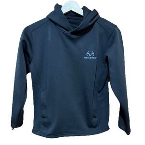 Realtree Youth Black Hoodie Sweatshirt‎ Jacket With Built In Gaiter Size Medium
